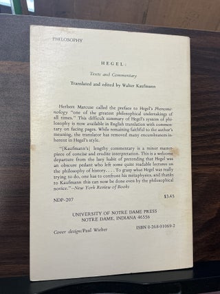 Hegel texts and commentary