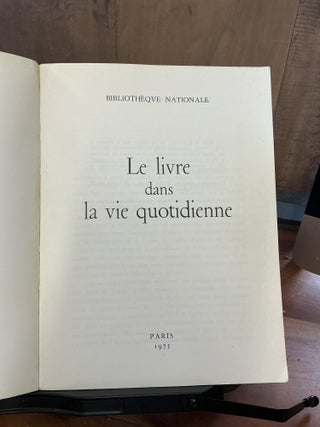 Le livre dans la vie quotidienne