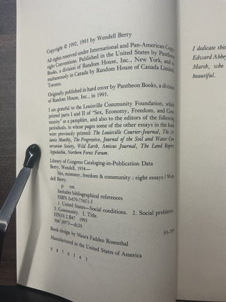 Sex, Economy, Freedom, & Community